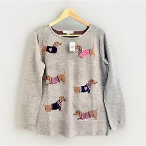 *New Astrologie Dashchund Sweater 'GG Puppy Intarsia' Women's Size S🐕Weiner Dog